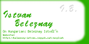 istvan beleznay business card